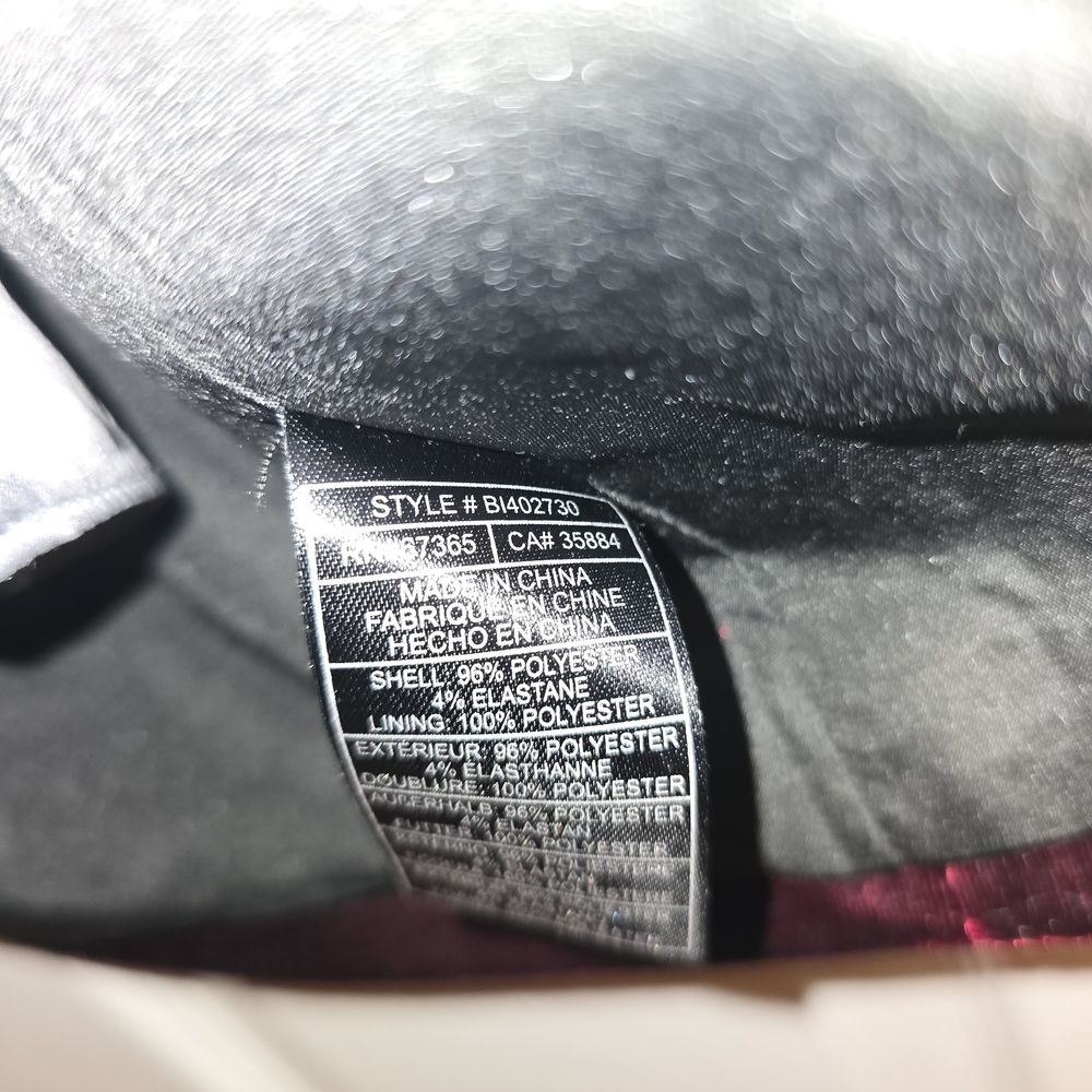 BB Dakota Velvet Burgandy Smoking Jacket Blazer Midnight Paris Medium Open Front - Picture 7 of 10